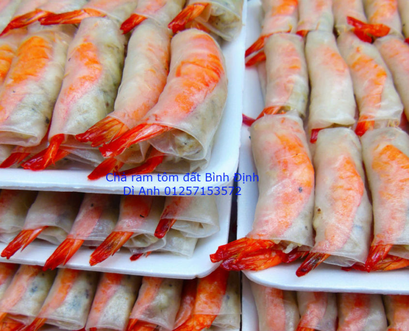 Chả ram chả giò tôm đất bình định dì anh