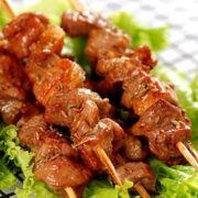 thịt bò xiên nướng